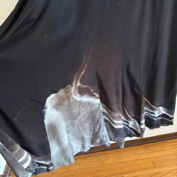 BL-NK London | Black and Gray Long Sleeve Maxi Shirtdress | Large - Picture 3 of 7